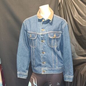Lee STORM RIDER Blue Denim Jacket Custom 80's Style Southwest Hand Painted Flare